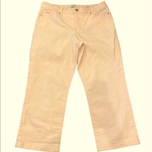 Nine West perfect pink Christie Capri jeans size 12 stretch